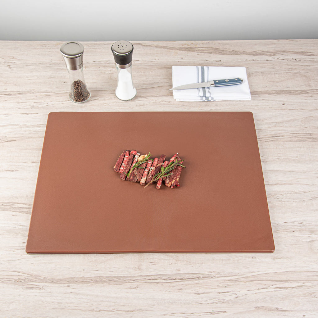 Chef 101 Brown Plastic Cutting Board - 24" x 18" - 1 count box
