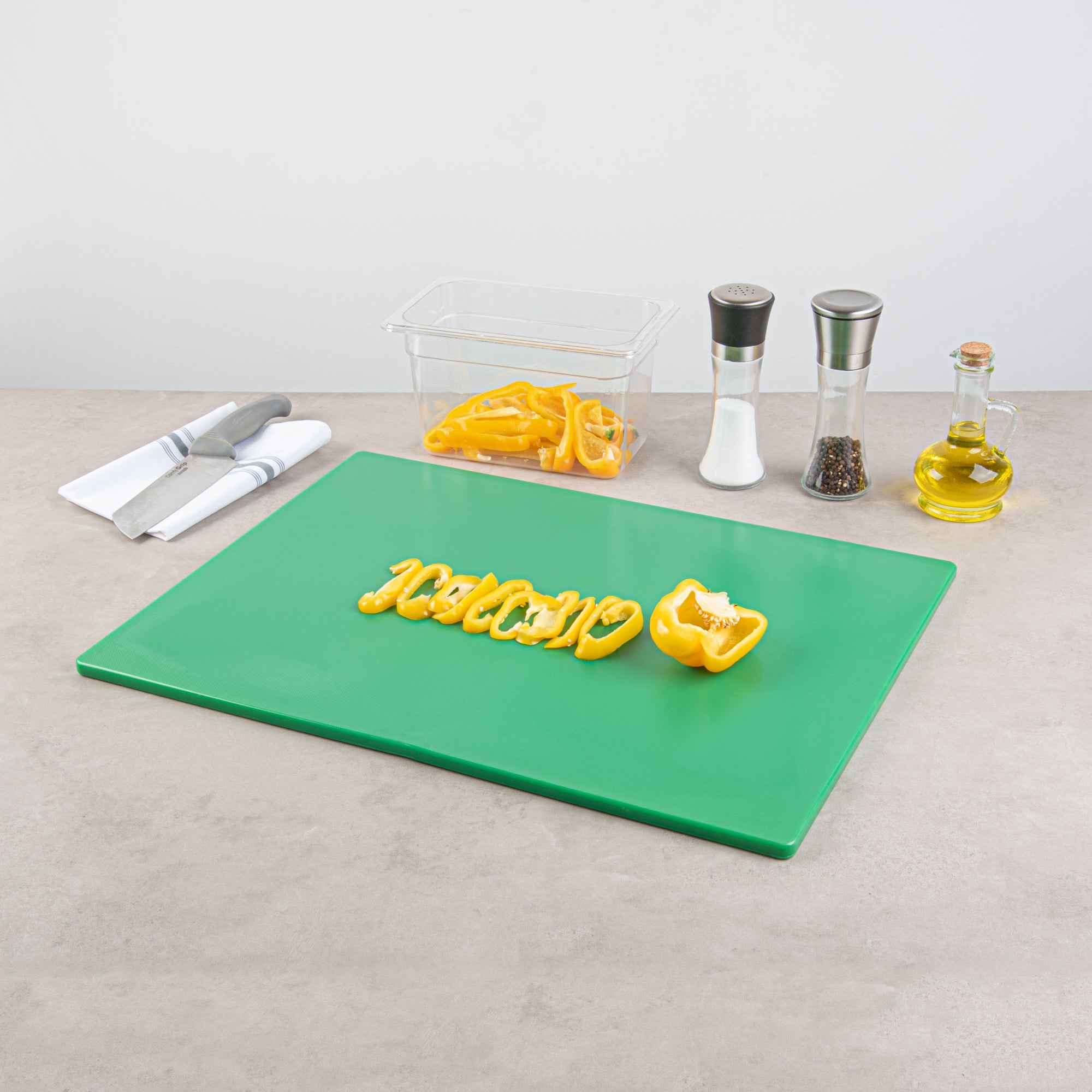 Chef 101 Green Plastic Cutting Board - 24" x 18" - 1 count box