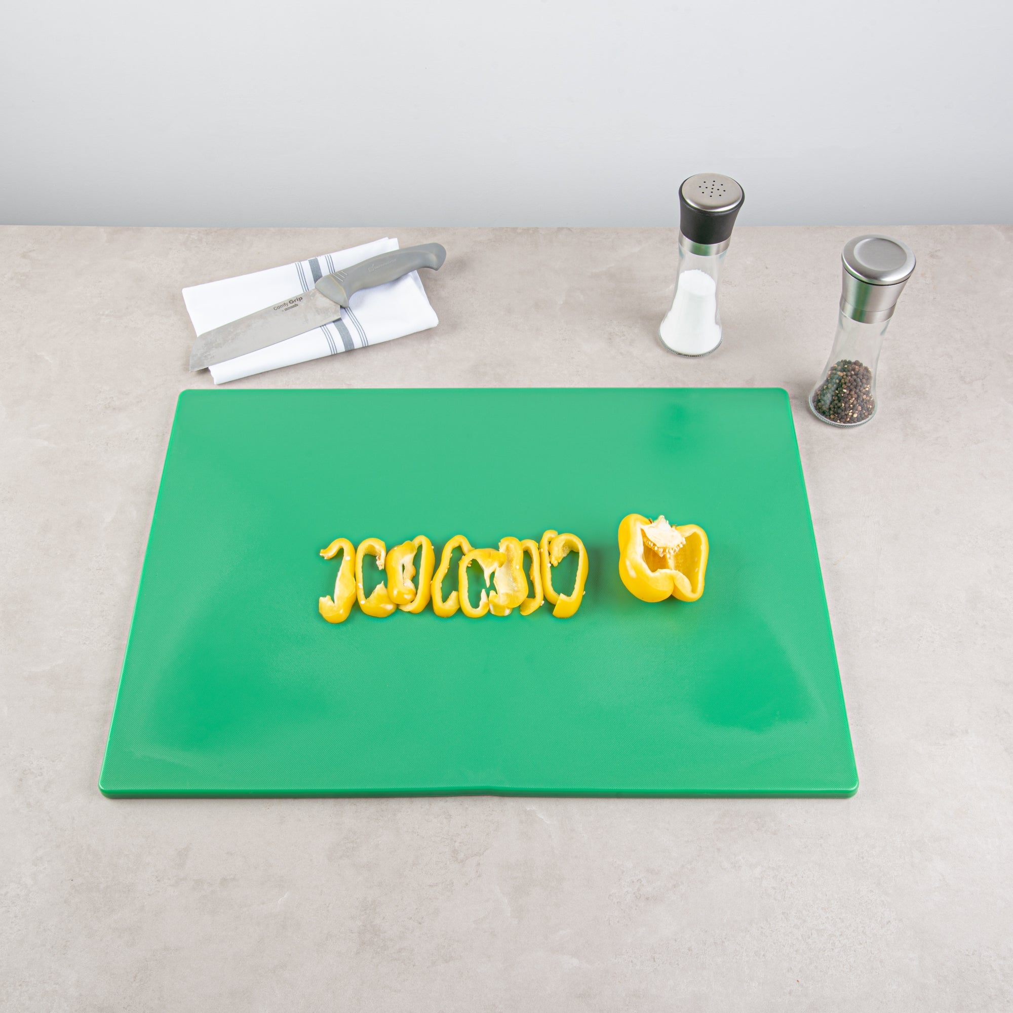 Chef 101 Green Plastic Cutting Board - 24" x 18" - 1 count box