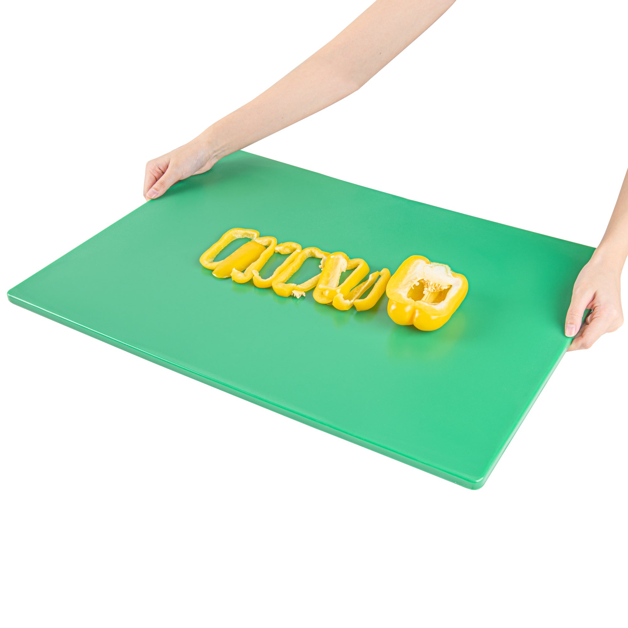 Chef 101 Green Plastic Cutting Board - 24" x 18" - 10 count box