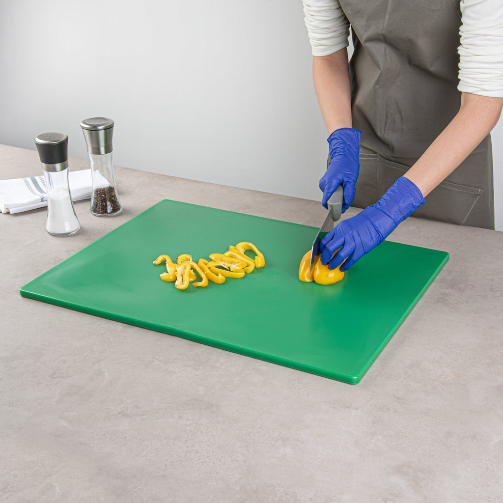 Chef 101 Green Plastic Cutting Board - 24" x 18" - 10 count box