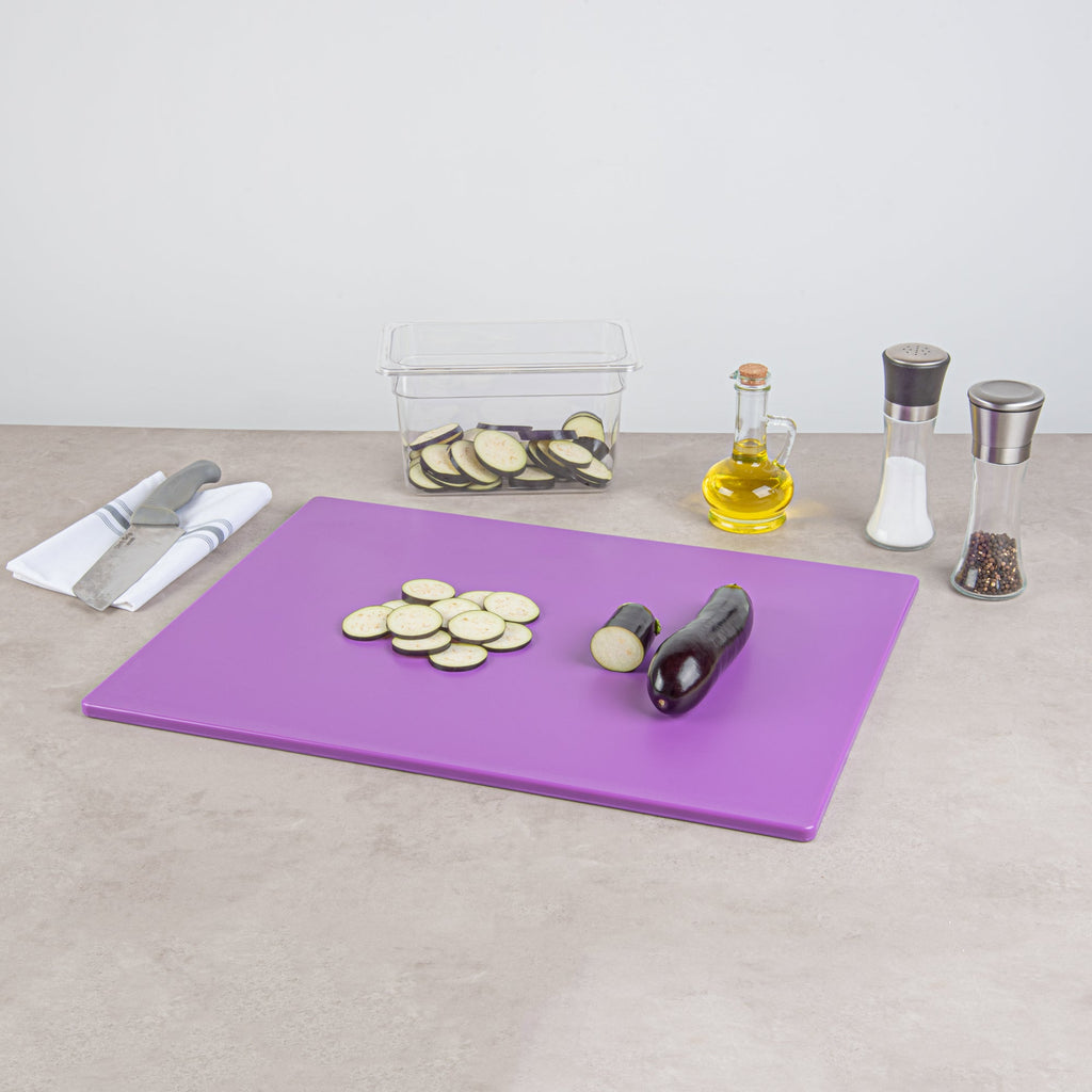 Chef 101 Purple Plastic Cutting Board - 24" x 18" - 1 count box