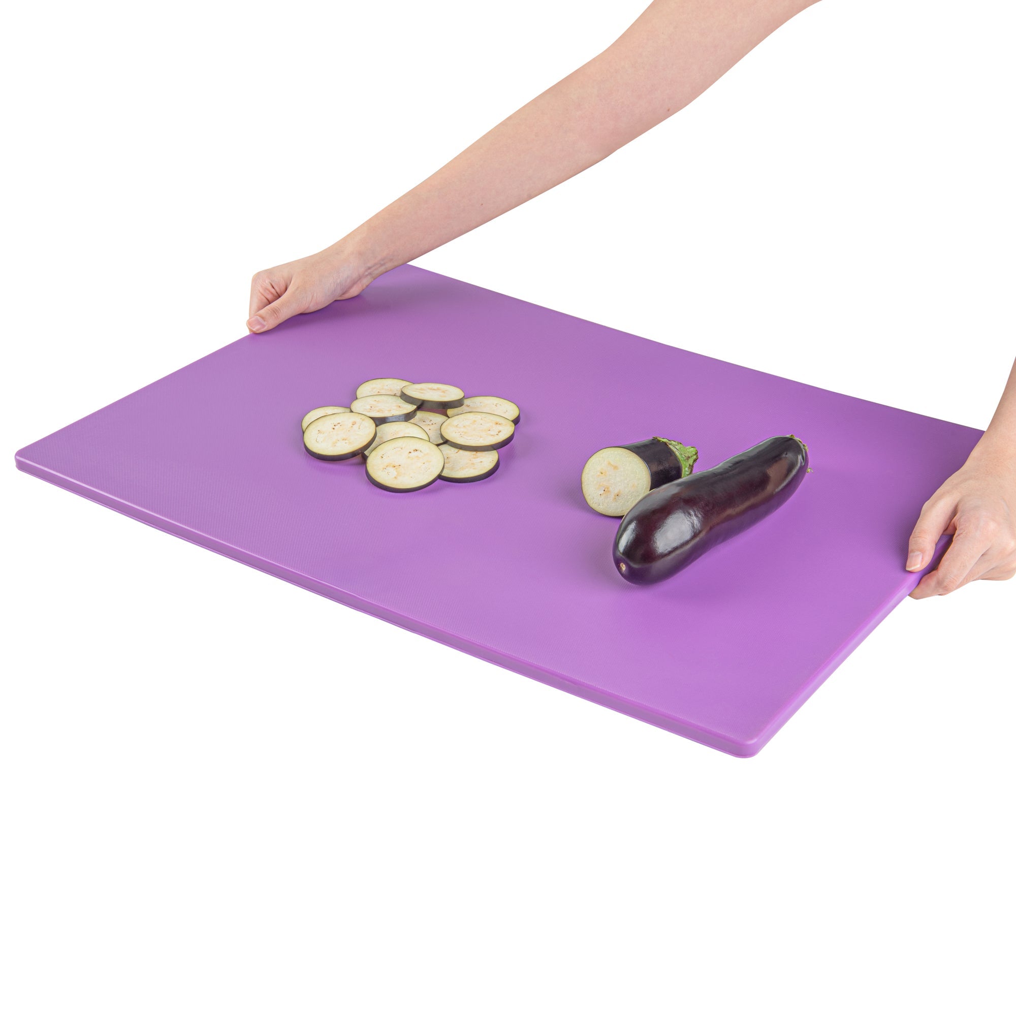 Chef 101 Purple Plastic Cutting Board - 24" x 18" - 10 count box