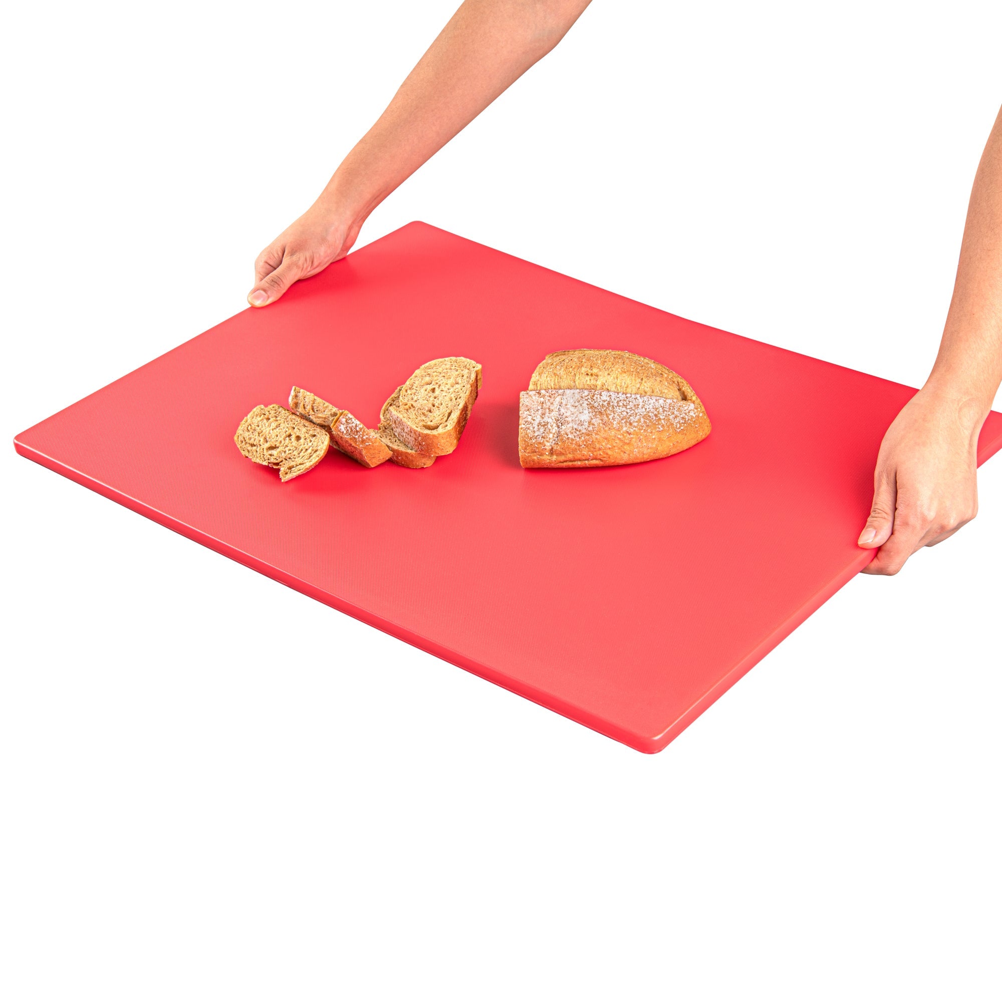 Chef 101 Red Plastic Cutting Board - 24" x 18" - 1 count box