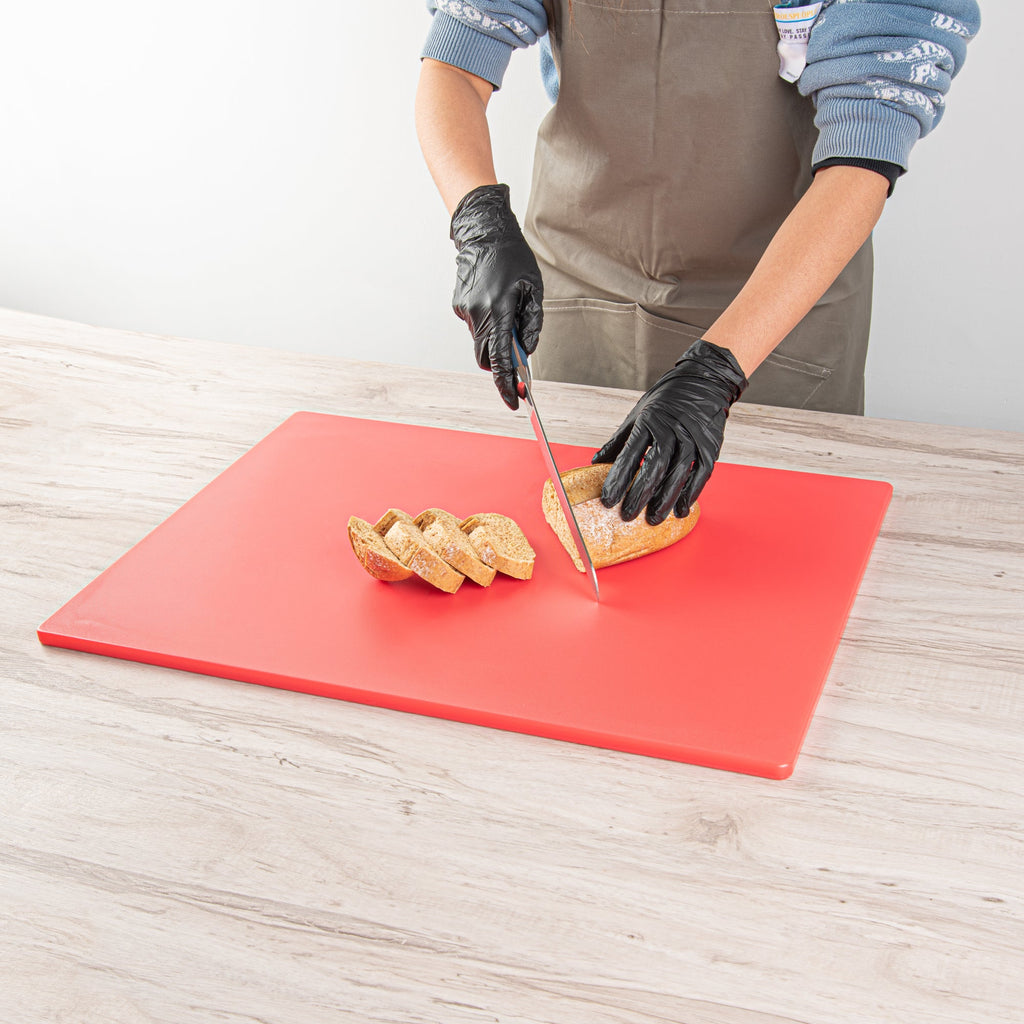 Chef 101 Red Plastic Cutting Board - 24" x 18" - 1 count box