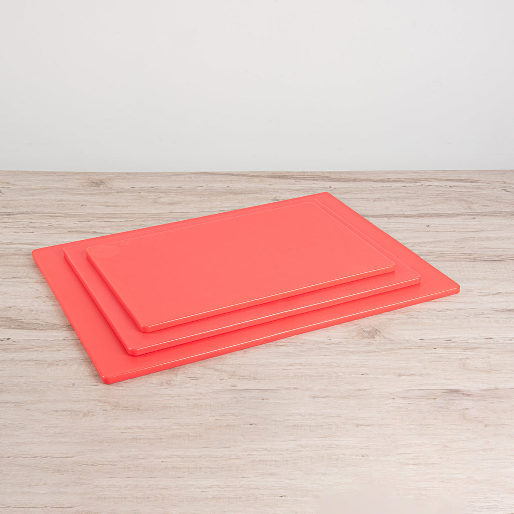 Chef 101 Red Plastic Cutting Board - 24" x 18" - 1 count box