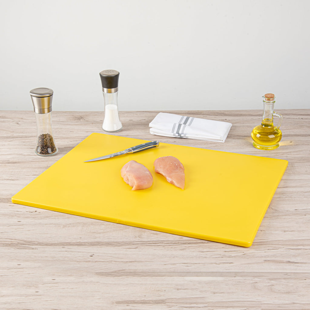 Chef 101 Yellow Plastic Cutting Board - 24" x 18" - 1 count box