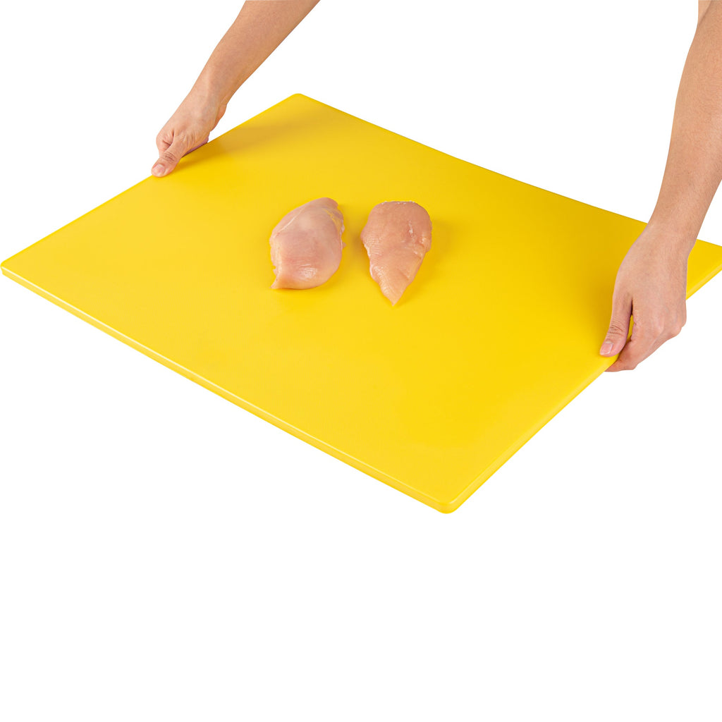 Chef 101 Yellow Plastic Cutting Board - 24" x 18" - 1 count box
