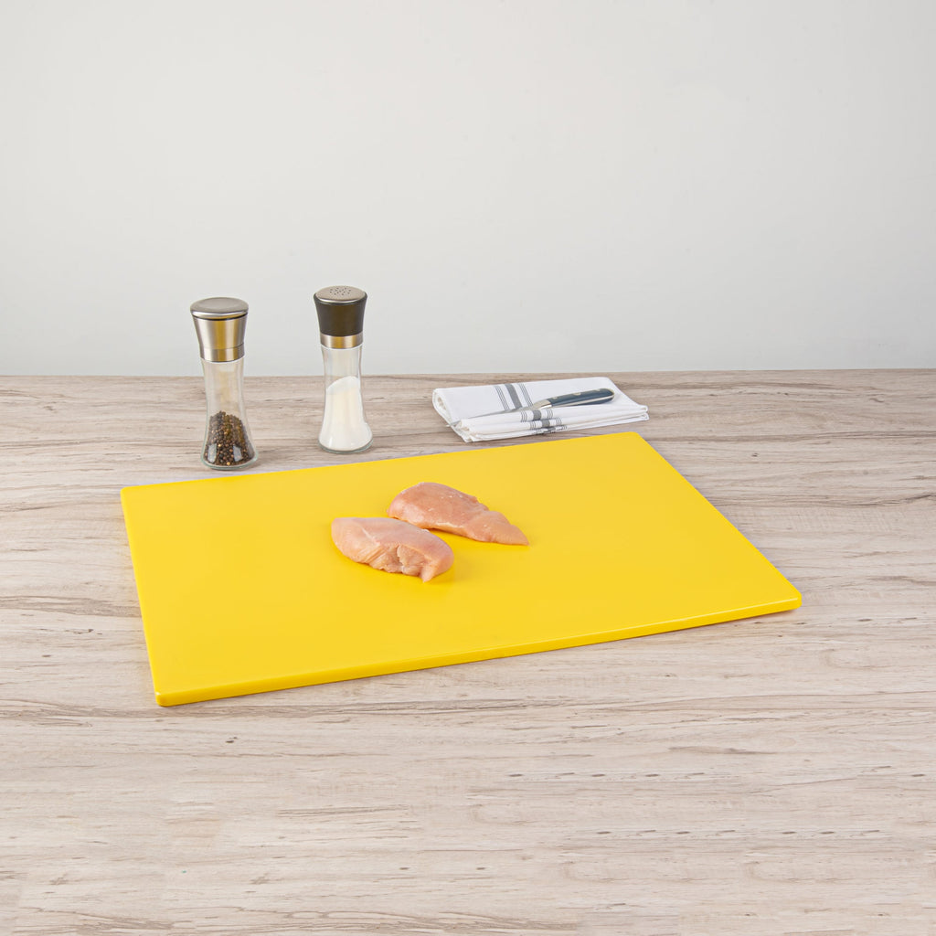 Chef 101 Yellow Plastic Cutting Board - 24" x 18" - 1 count box