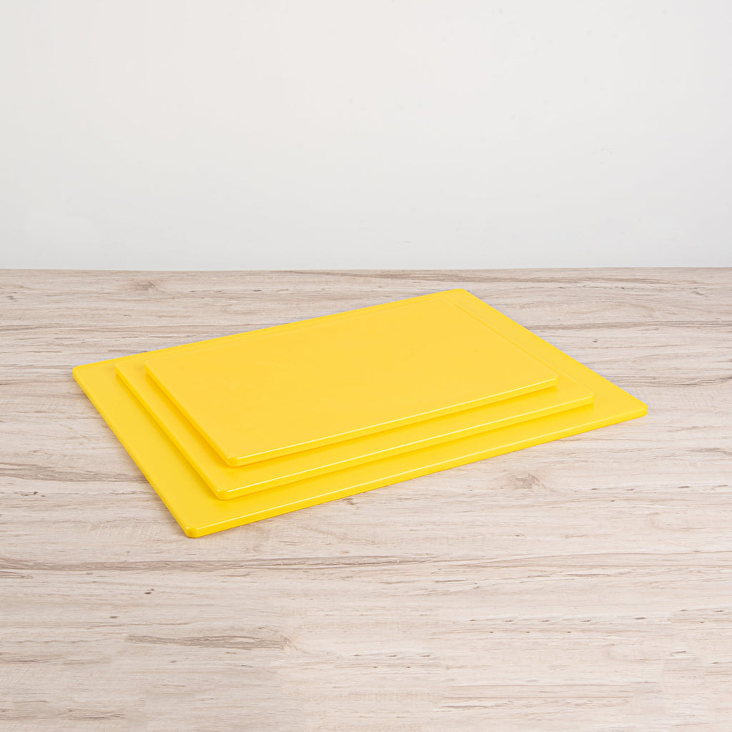 Chef 101 Yellow Plastic Cutting Board - 24" x 18" - 1 count box