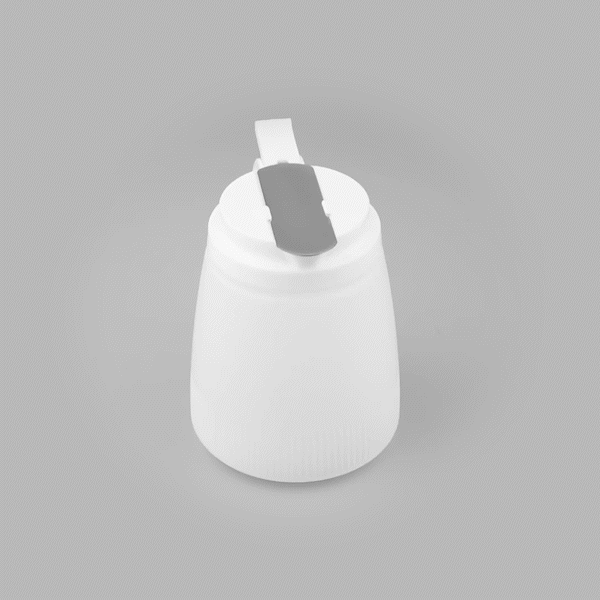 Chef 101 32 oz White Plastic All Purpose / Syrup Dispenser - 5 1/2" x 4 1/2" x 5 3/4" - 1 count box