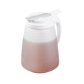 Chef 101 48 oz White Plastic All Purpose / Syrup Dispenser - 5 3/4" x 5" x 6 3/4" - 1 count box