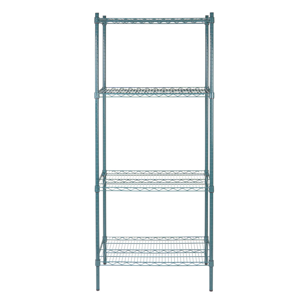 Chef 101 NSF Green Epoxy Shelf - Corrosion-Resistant - 18" x 30" - 4 count box