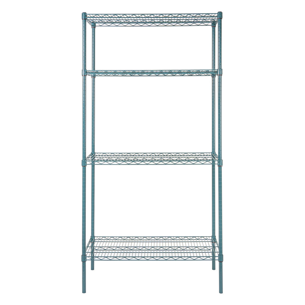 Chef 101 NSF Green Epoxy Shelf - Corrosion-Resistant - 18" x 36" - 4 count box