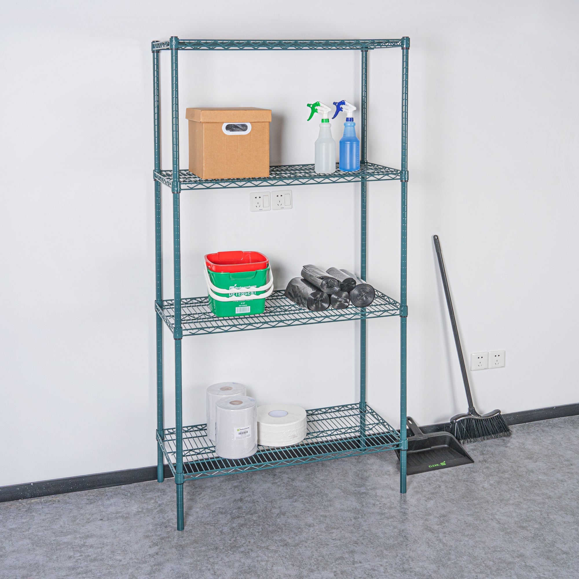 Chef 101 NSF Green Epoxy Shelf - Corrosion-Resistant - 18" x 36" - 4 count box