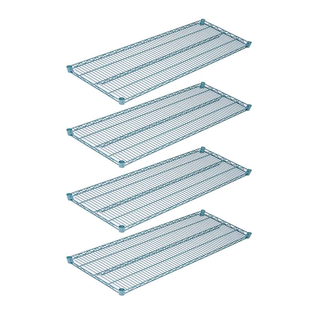 Chef 101 NSF Green Epoxy Shelf - Corrosion-Resistant - 18" x 48" - 4 count box