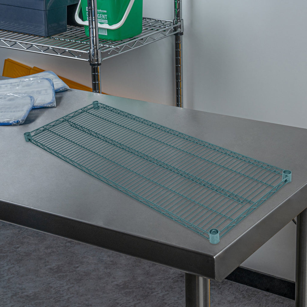 Chef 101 NSF Green Epoxy Shelf - Corrosion-Resistant - 18" x 48" - 4 count box