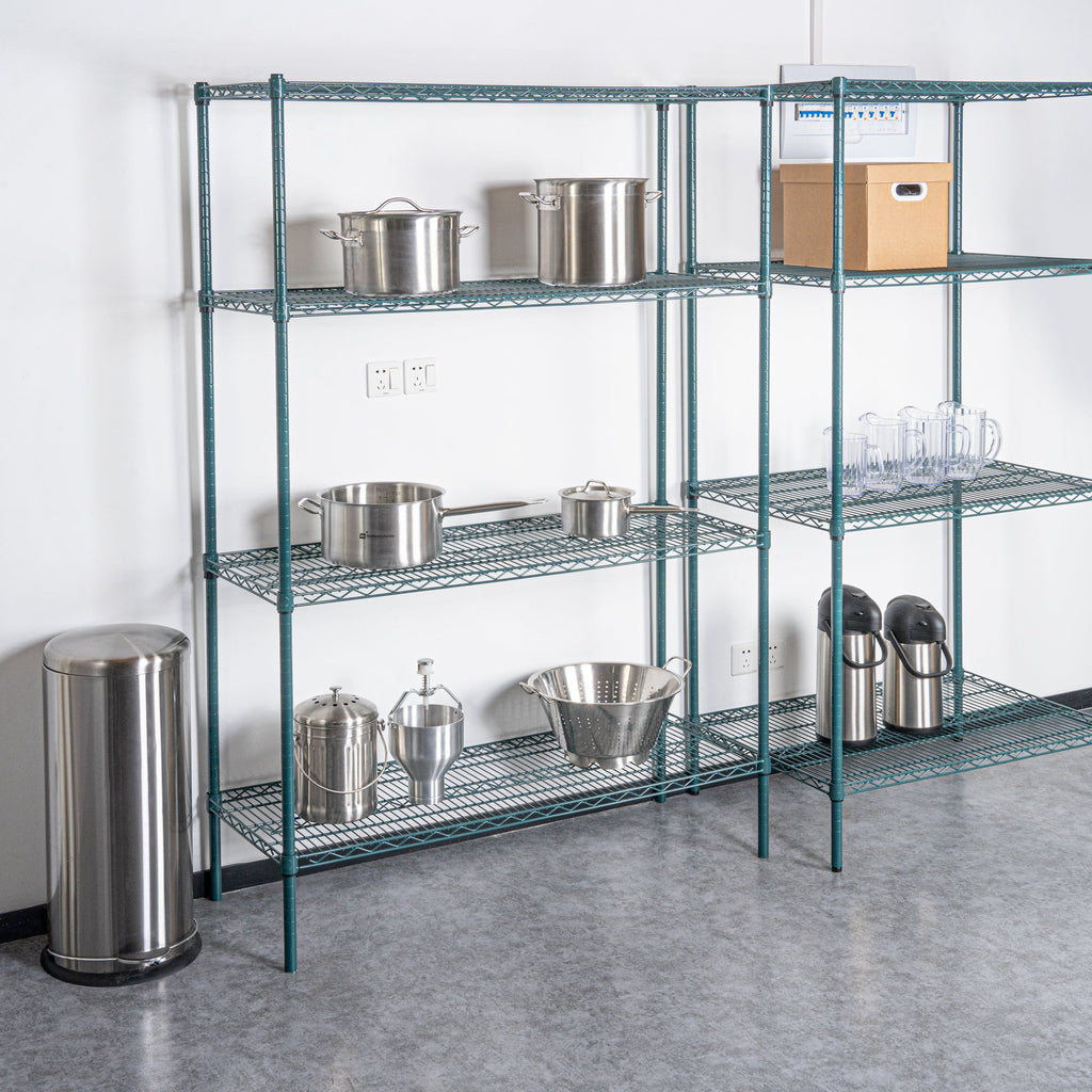 Chef 101 NSF Green Epoxy Shelf - Corrosion-Resistant - 18" x 48" - 4 count box