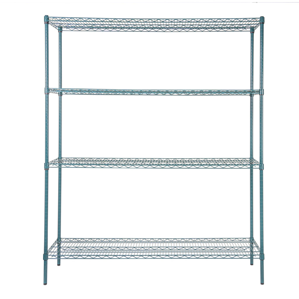 Chef 101 NSF Green Epoxy Shelf - Corrosion-Resistant - 18" x 60" - 4 count box