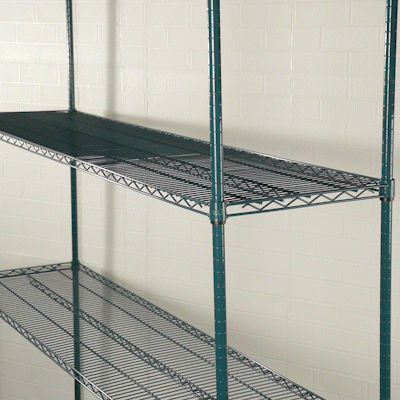 Chef 101 NSF Green Epoxy Shelf - Corrosion-Resistant - 18" x 72" - 4 count box
