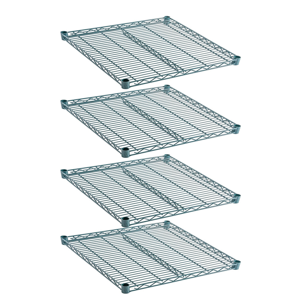 Chef 101 NSF Green Epoxy Shelf - Corrosion-Resistant - 24" x 24" - 4 count box
