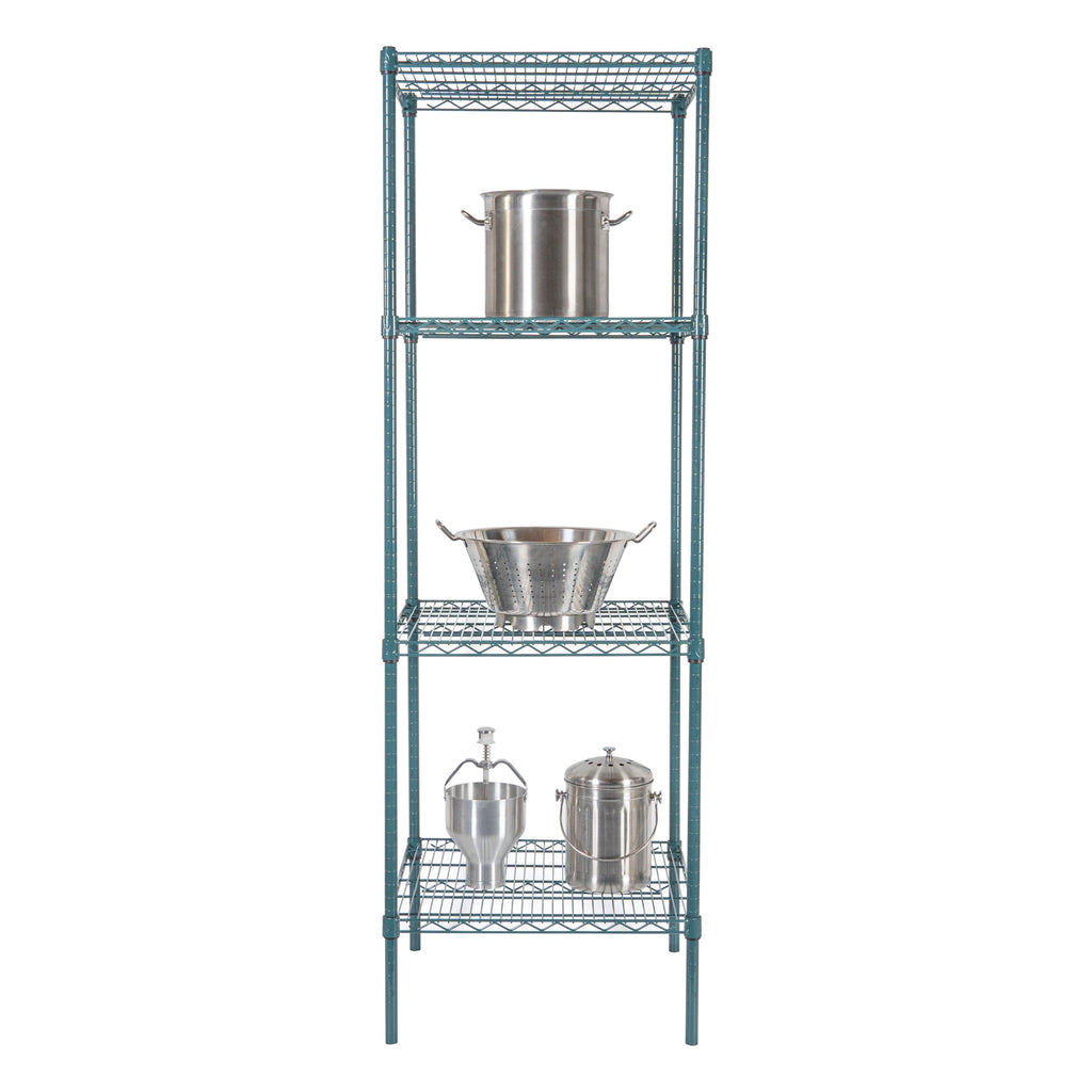 Chef 101 NSF Green Epoxy Shelf - Corrosion-Resistant - 24" x 24" - 4 count box