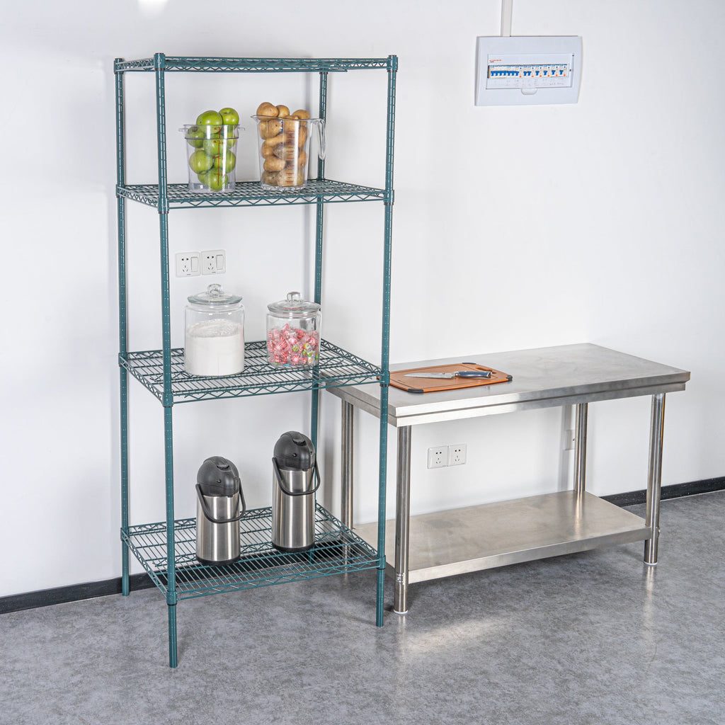 Chef 101 NSF Green Epoxy Shelf - Corrosion-Resistant - 24" x 30" - 4 count box