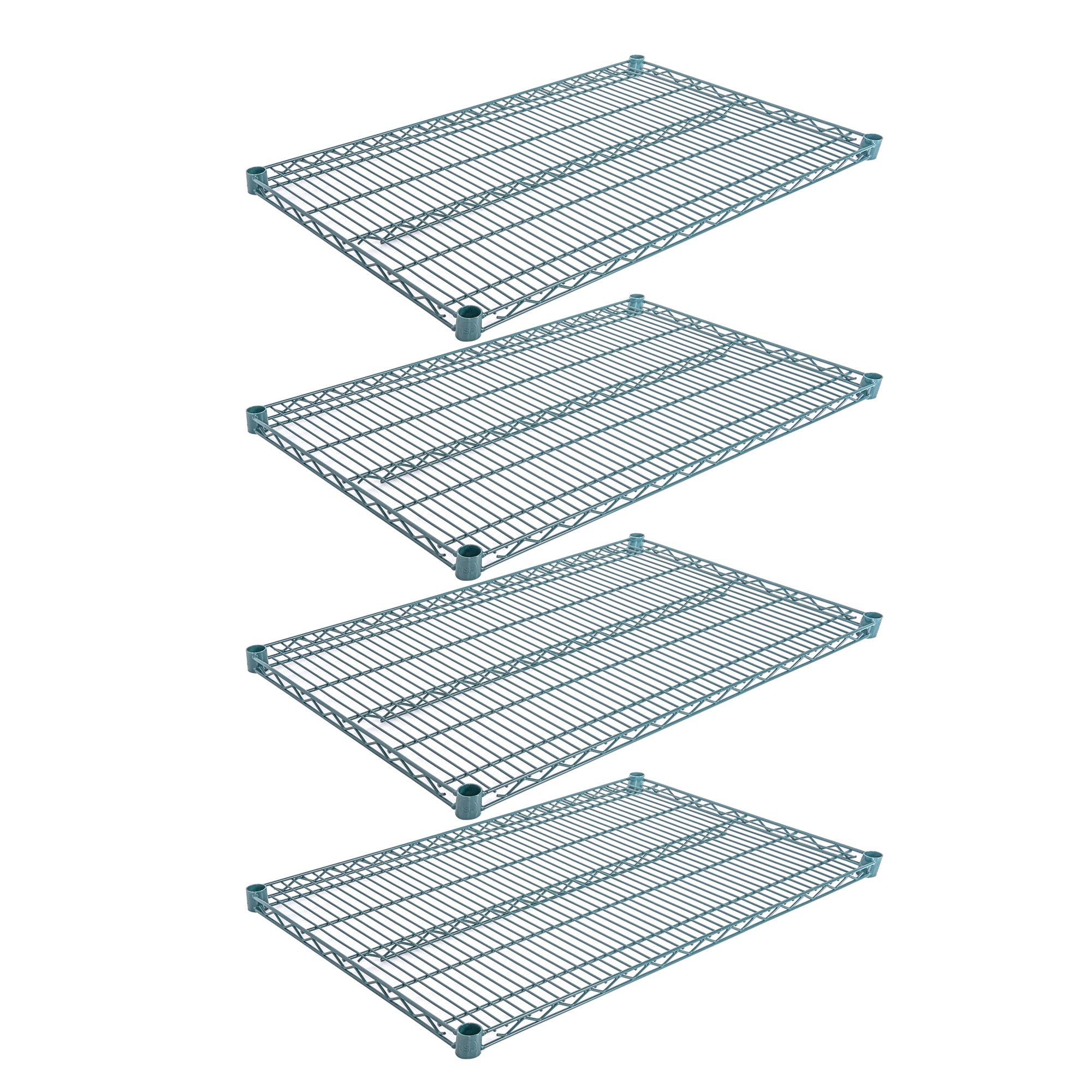 Chef 101 NSF Green Epoxy Shelf - Corrosion-Resistant - 24" x 36" - 4 count box