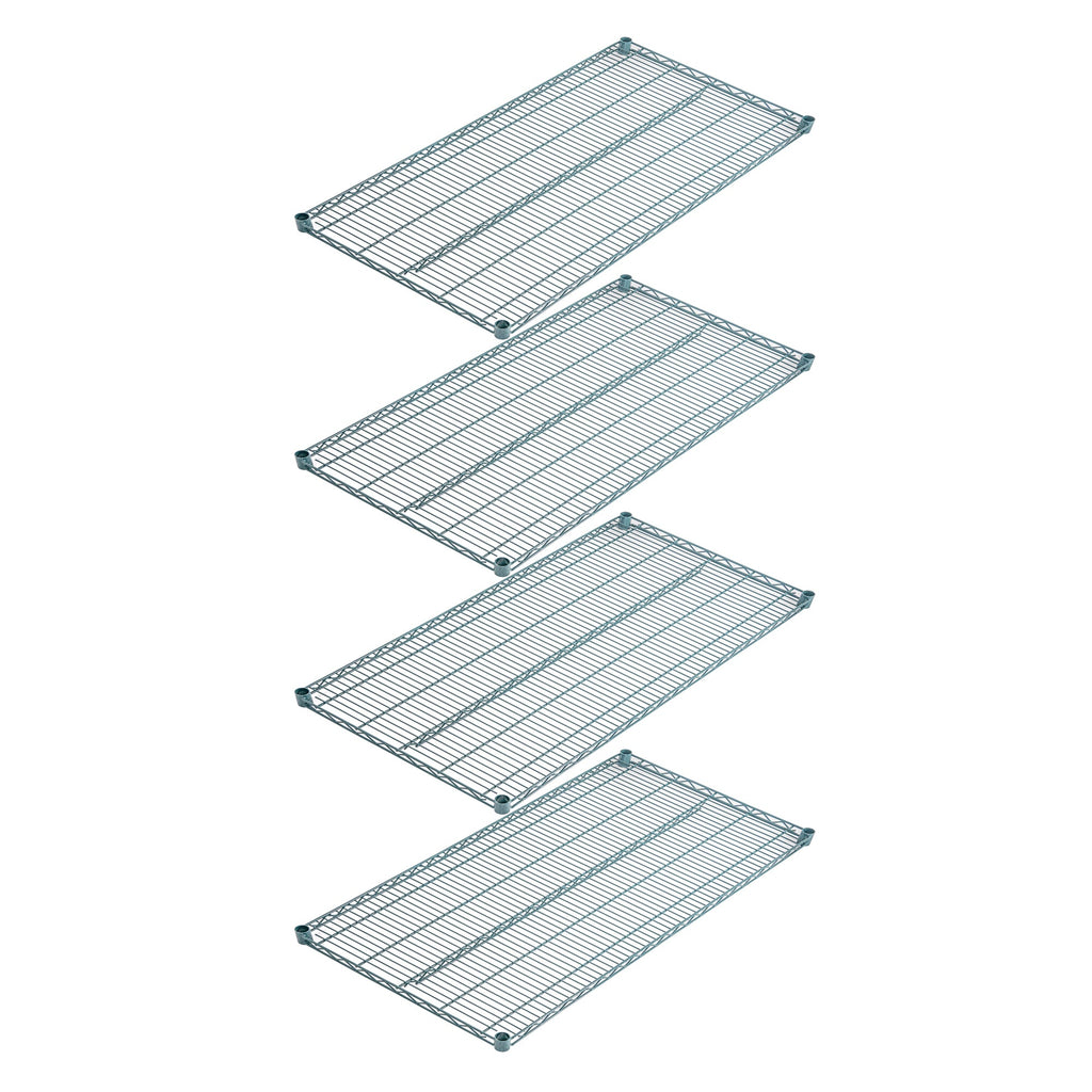 Chef 101 NSF Green Epoxy Shelf - Corrosion-Resistant - 24" x 48" - 4 count box