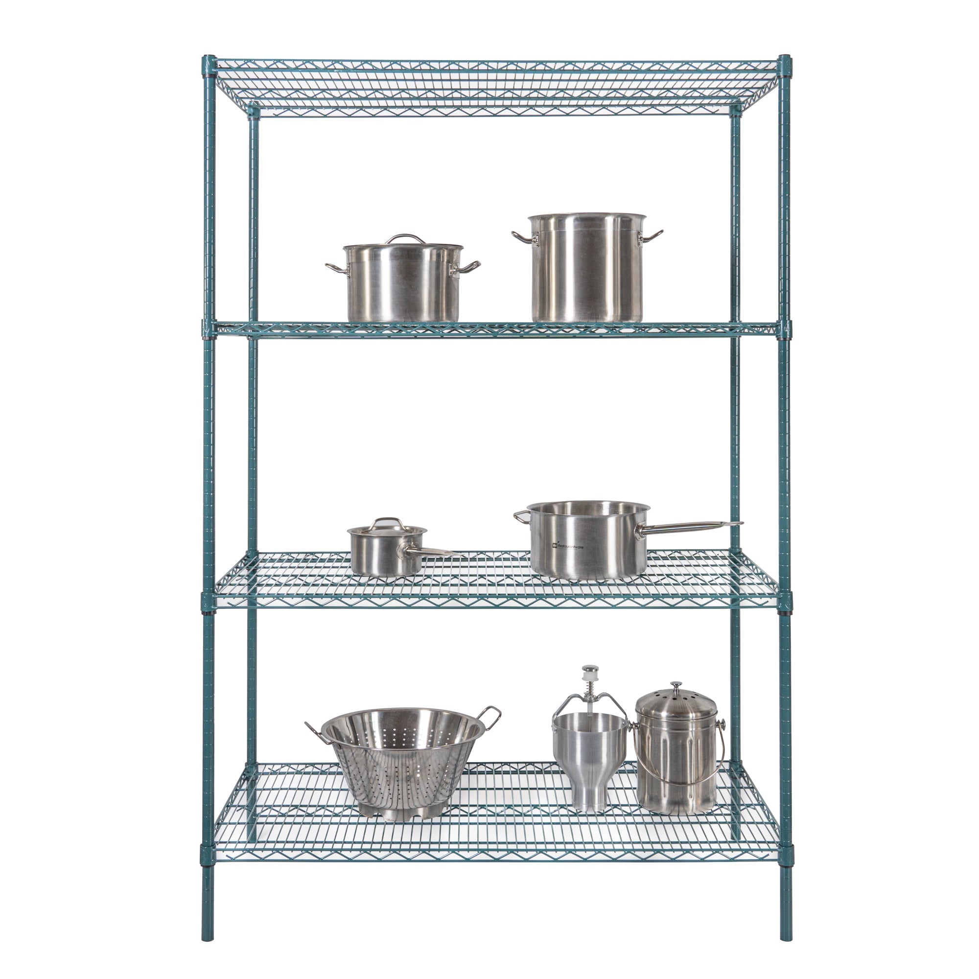 Chef 101 NSF Green Epoxy Shelf - Corrosion-Resistant - 24" x 48" - 4 count box