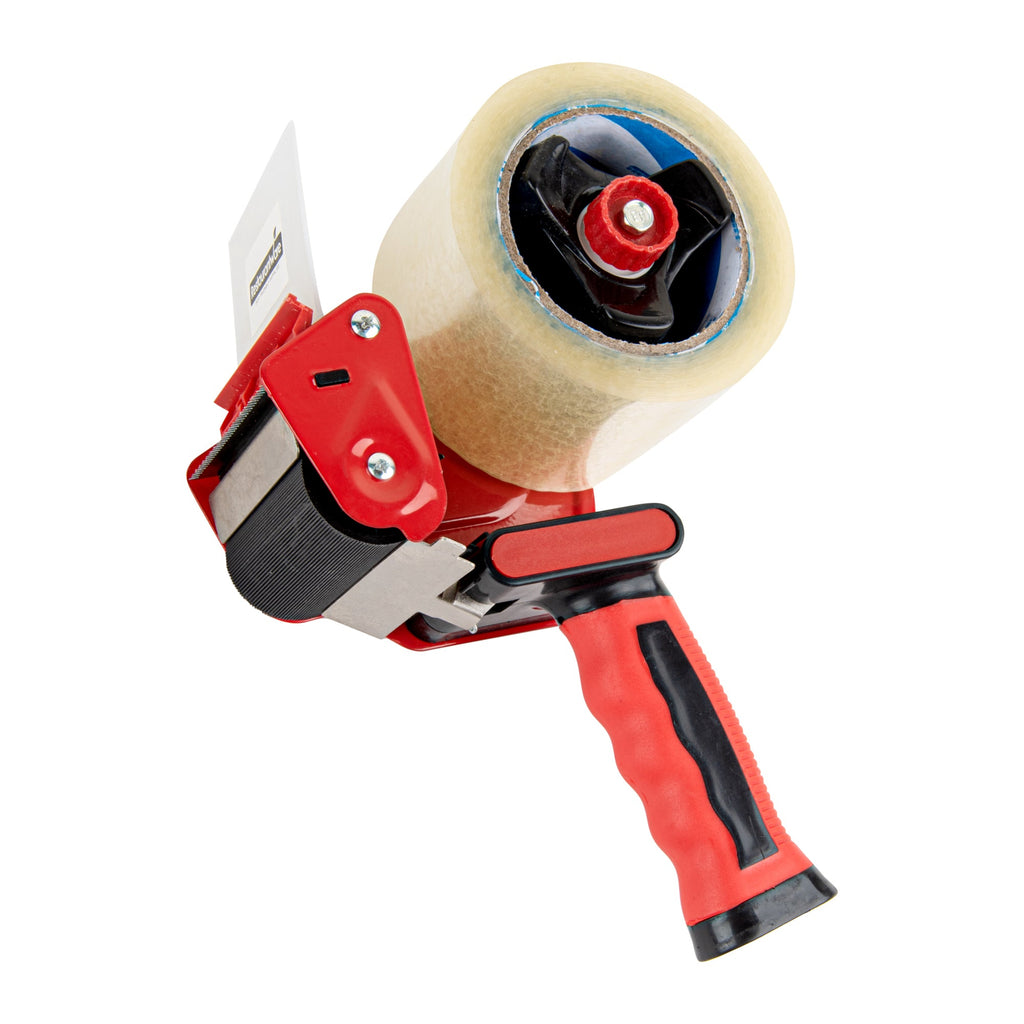 Handy Tek Red Tape Dispenser Gun - Rubber Handle - 3" - 10 count box