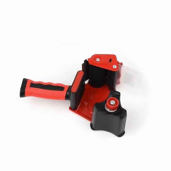 Handy Tek Red Tape Dispenser Gun - Rubber Handle - 3" - 10 count box