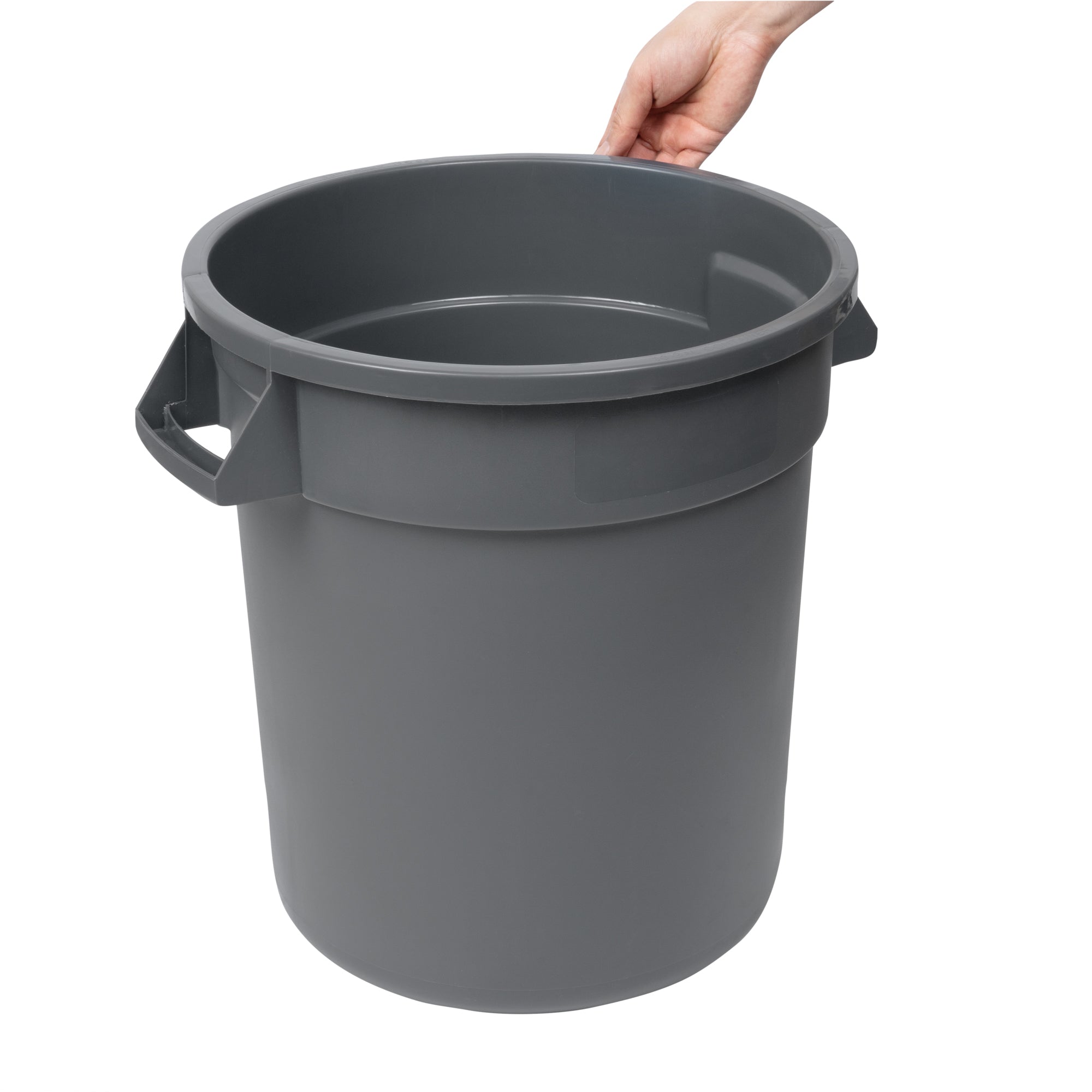 RW Clean 10 gal Gray Plastic Commercial Trash Can / Ingredient Bin - 18 1/4" x 15 3/4" x 17 1/4" - 1 count box