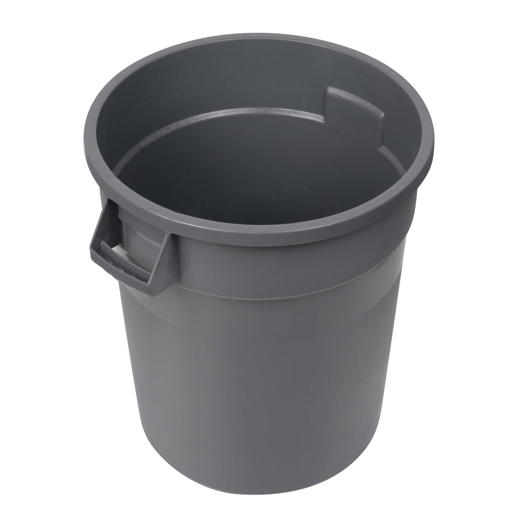 RW Clean 20 gal Gray Plastic Commercial Trash Can / Ingredient Bin - 22" x 19 1/4" x 22 3/4" - 1 count box