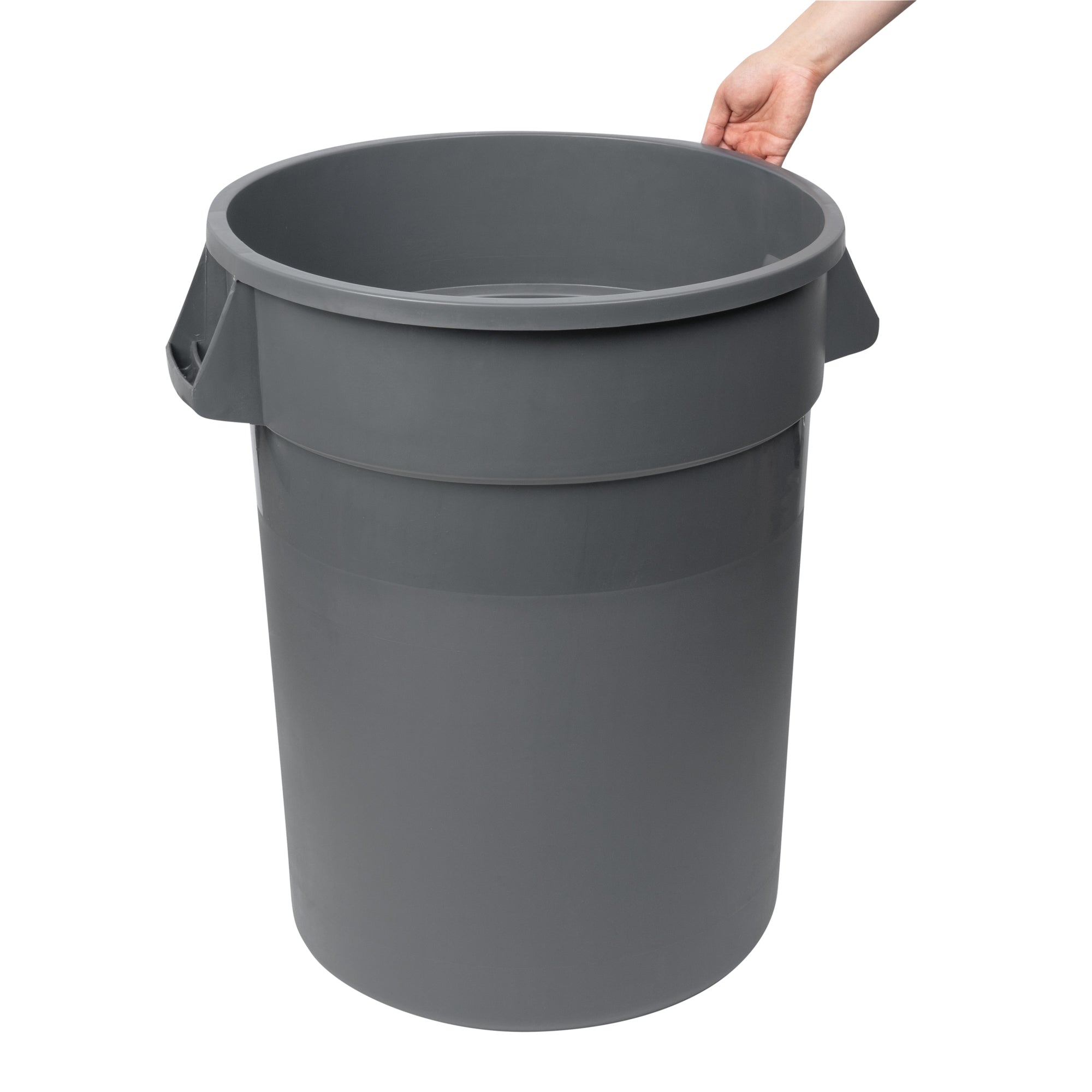 RW Clean 32 gal Gray Plastic Commercial Trash Can / Ingredient Bin - 25" x 22" x 27 1/4" - 1 count box
