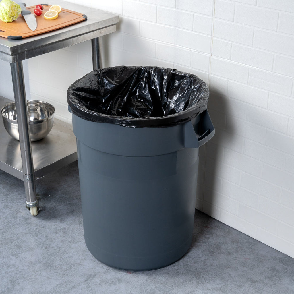 RW Clean 32 gal Gray Plastic Commercial Trash Can / Ingredient Bin - 25" x 22" x 27 1/4" - 1 count box