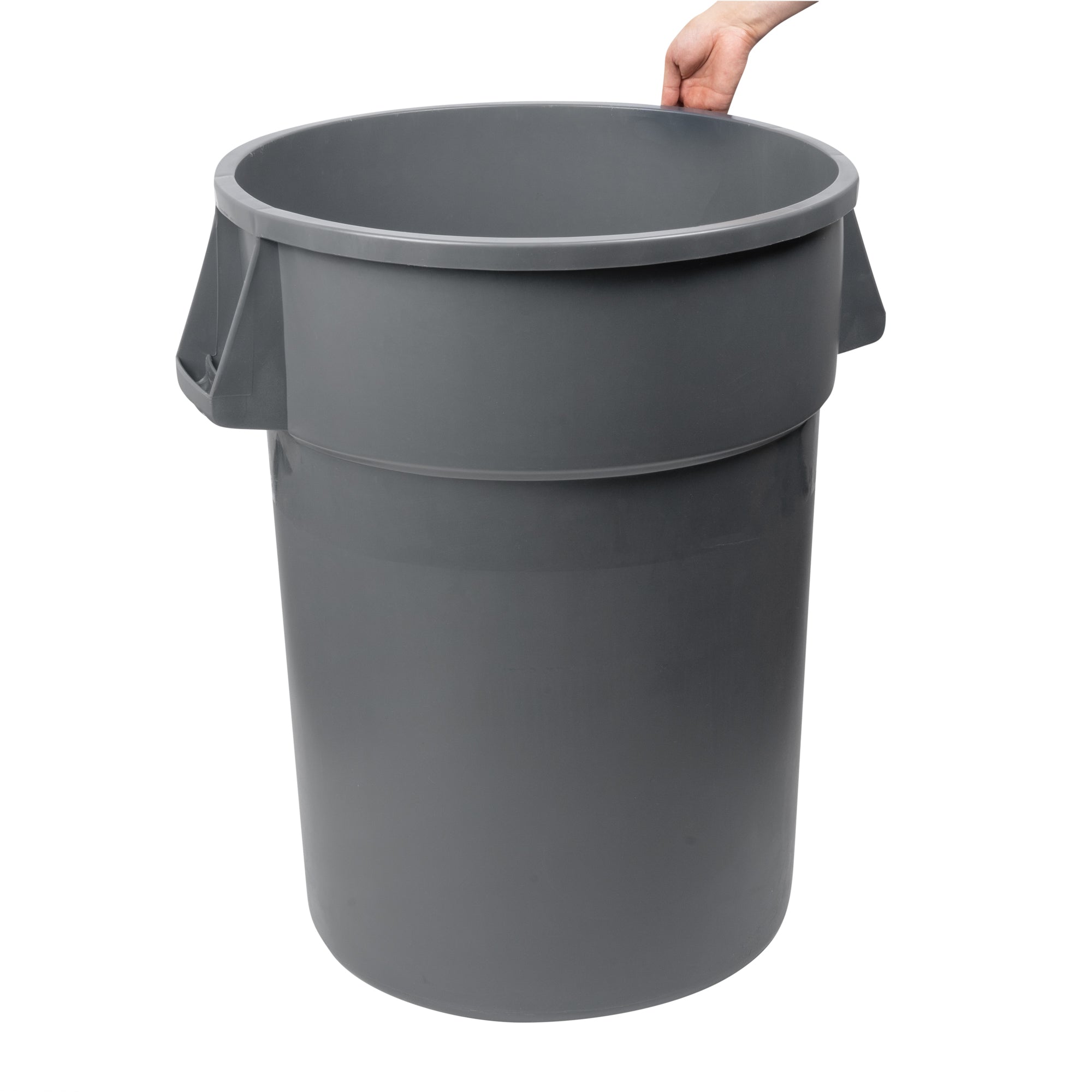 RW Clean 44 gal Gray Plastic Commercial Trash Can / Ingredient Bin - 27 1/2" x 23 3/4" x 31" - 1 count box