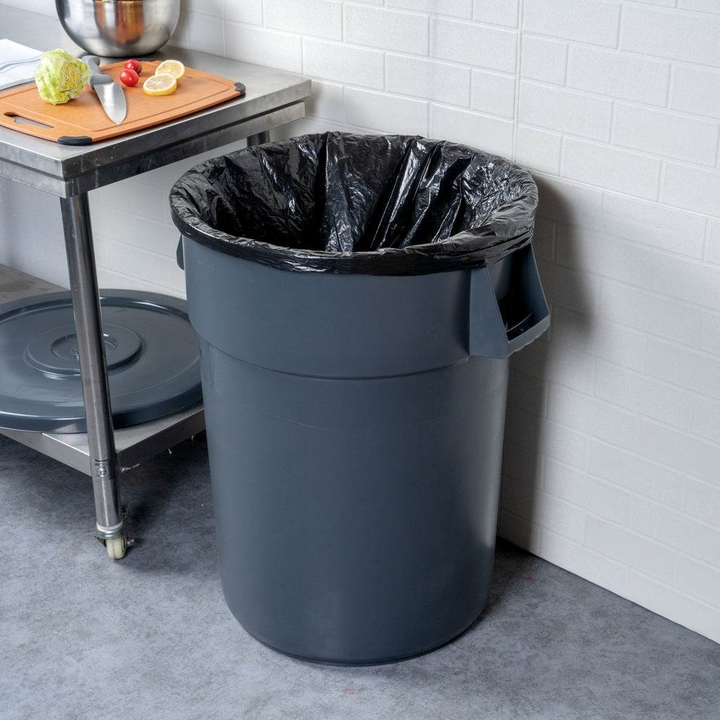 RW Clean 44 gal Gray Plastic Commercial Trash Can / Ingredient Bin - 27 1/2" x 23 3/4" x 31" - 1 count box