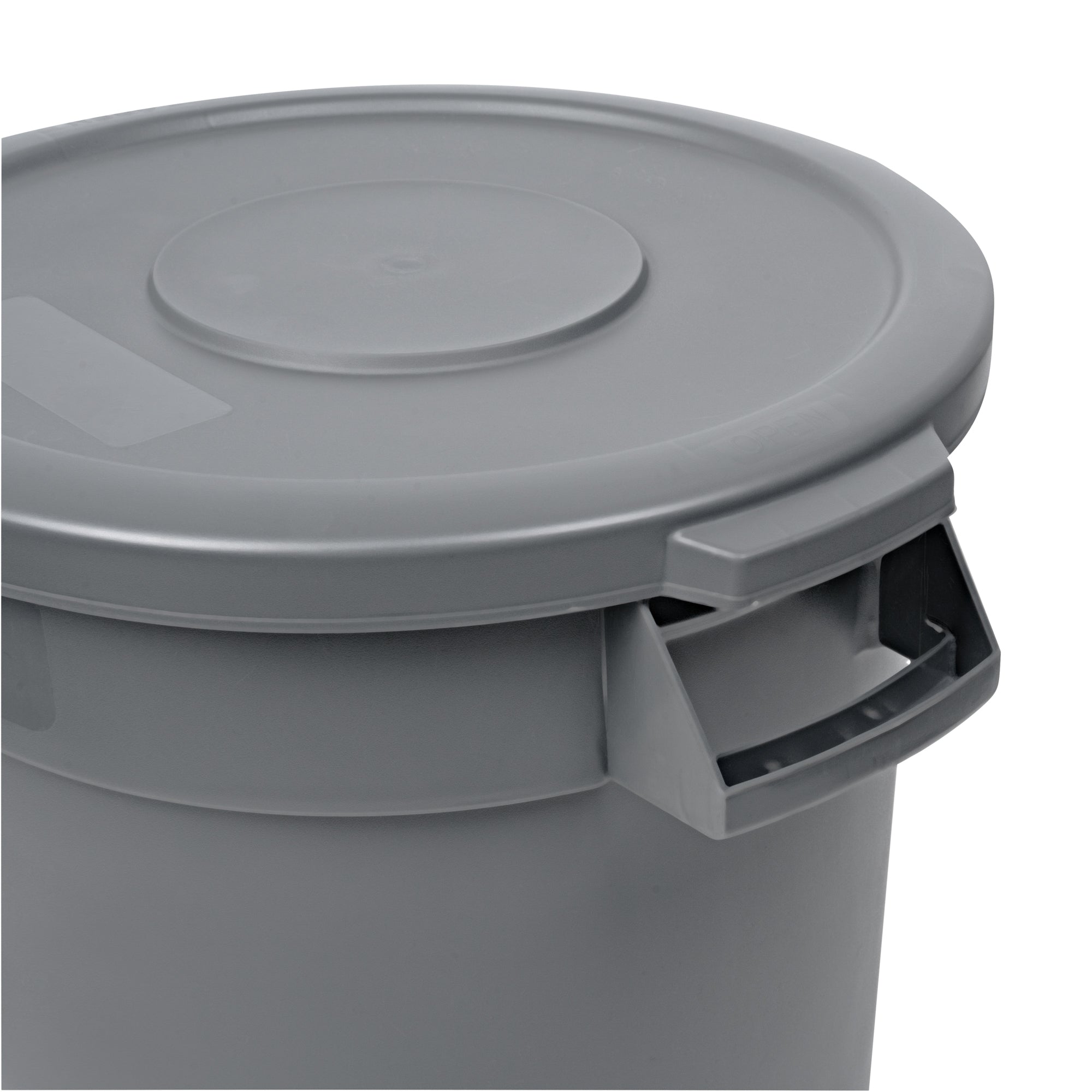 RW Clean Gray Plastic Commercial Trash Can / Ingredient Bin Lid - Fits 10 gal - 1 count box