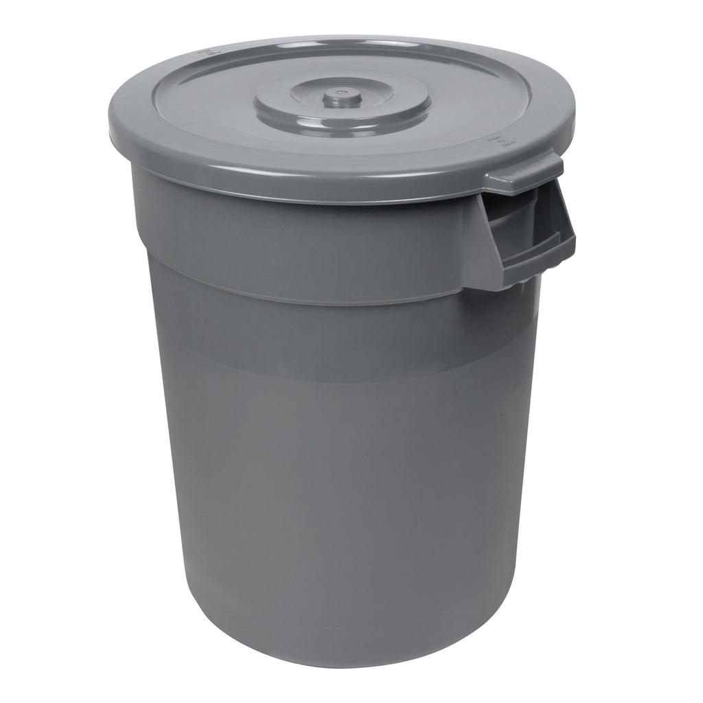 RW Clean Gray Plastic Commercial Trash Can / Ingredient Bin Lid - Fits 32 gal - 1 count box