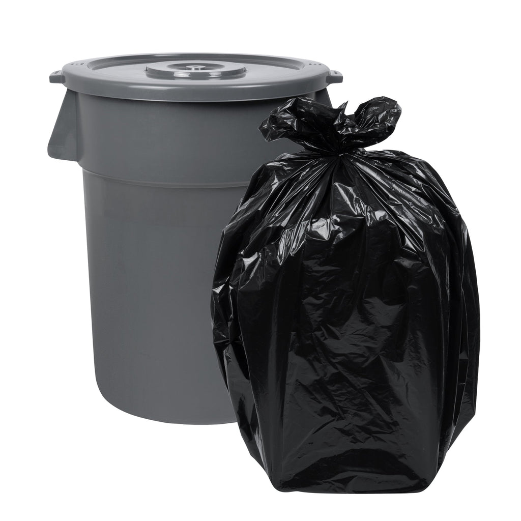 RW Clean Gray Plastic Commercial Trash Can / Ingredient Bin Lid - Fits 44 gal - 1 count box