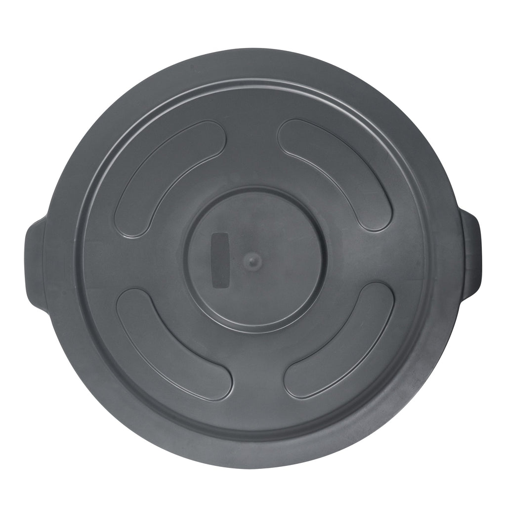 RW Clean Gray Plastic Commercial Trash Can / Ingredient Bin Lid - Fits 55 gal - 1 count box