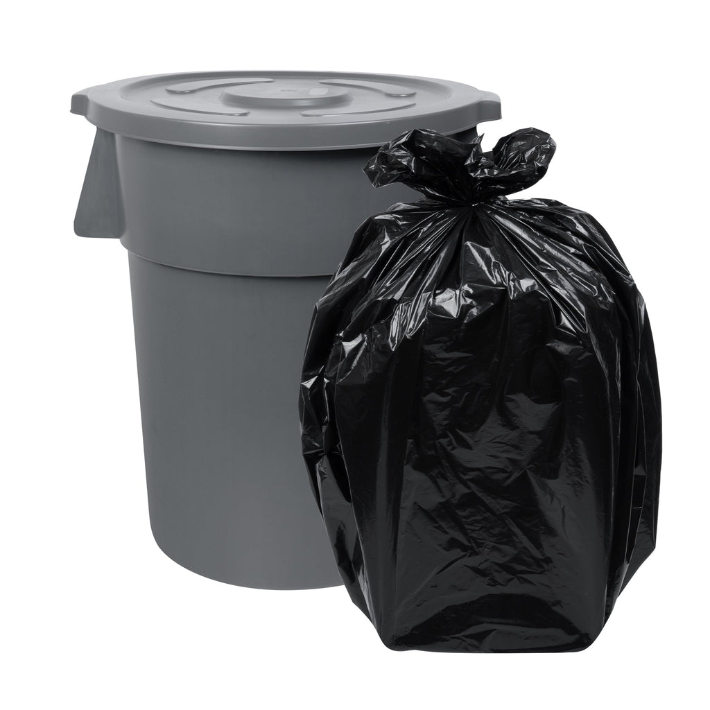 RW Clean Gray Plastic Commercial Trash Can / Ingredient Bin Lid - Fits 55 gal - 1 count box