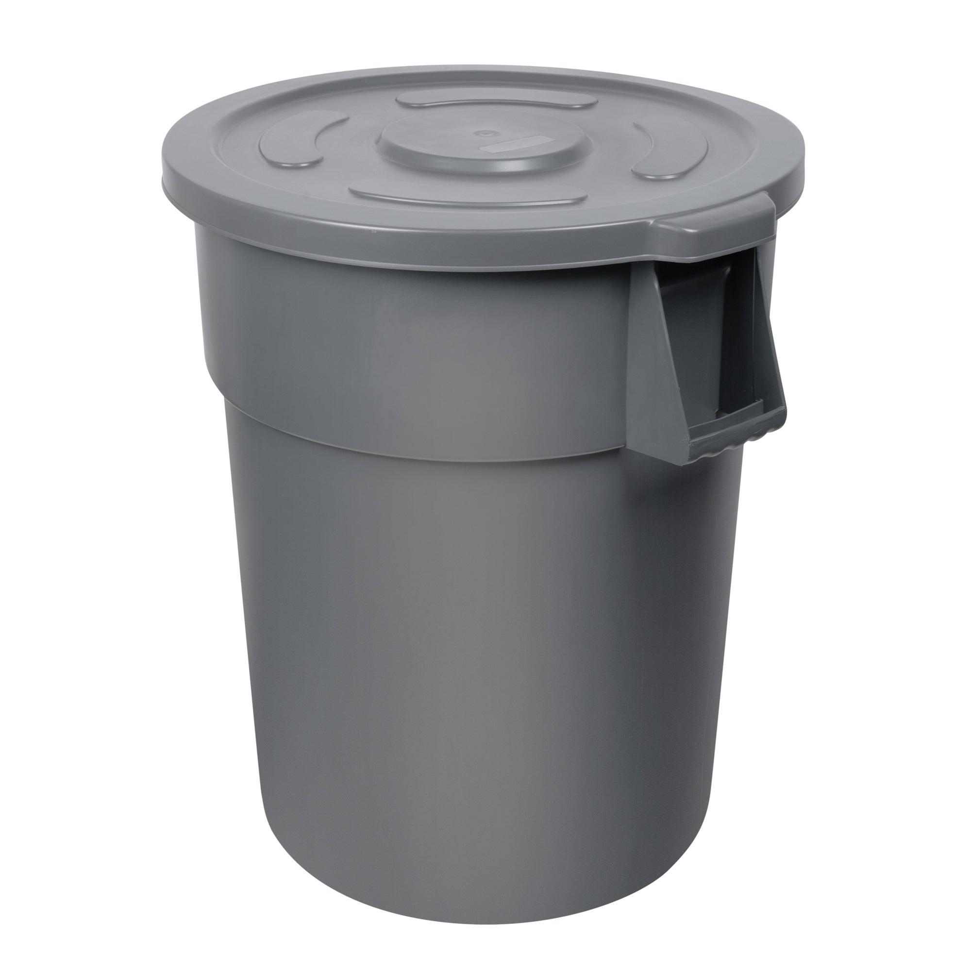 RW Clean Gray Plastic Commercial Trash Can / Ingredient Bin Lid - Fits 55 gal - 1 count box