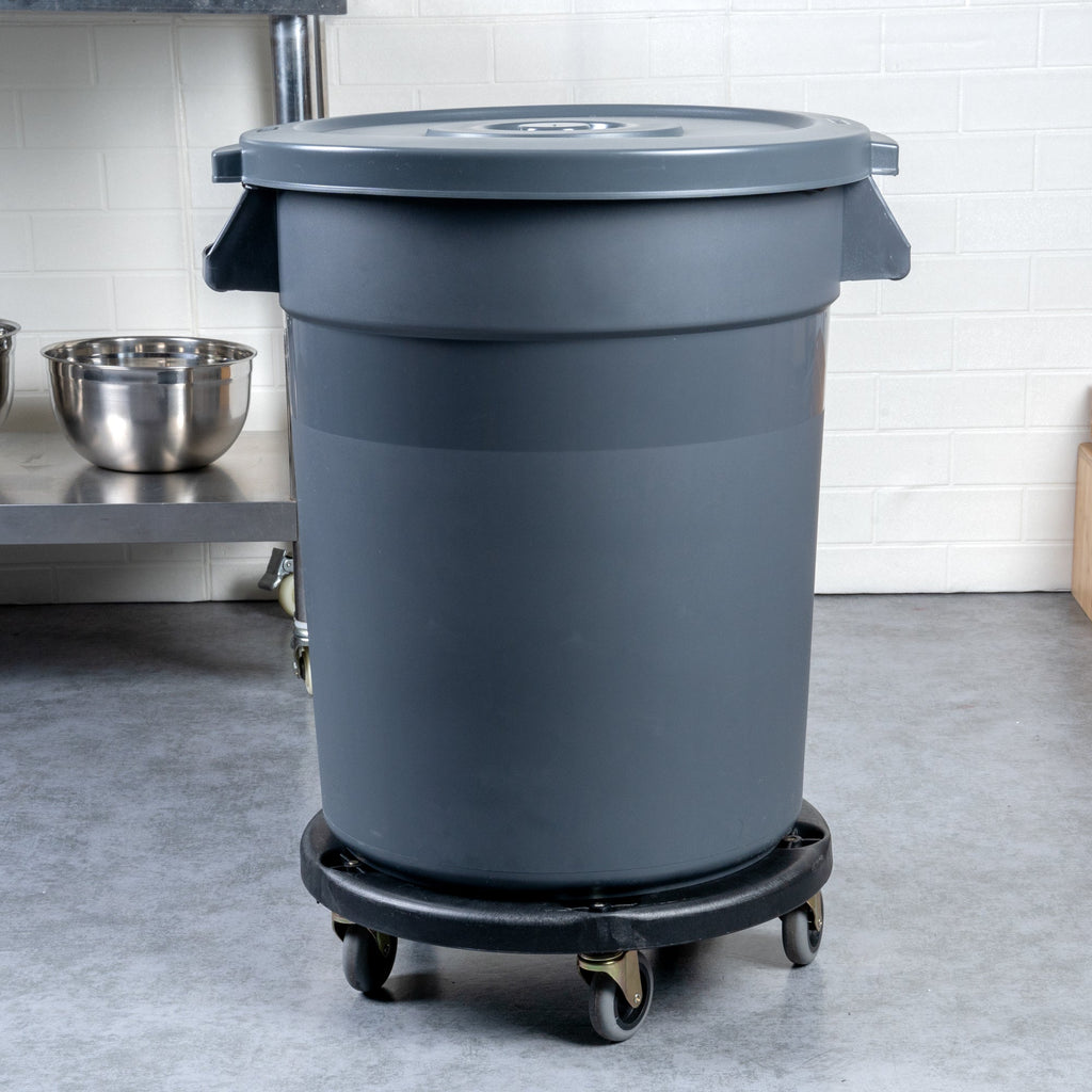 RW Clean Plastic Commercial Trash Can / Ingredient Bin Dolly - Fits 20, 32, 44 and 55 gal - 1 count box