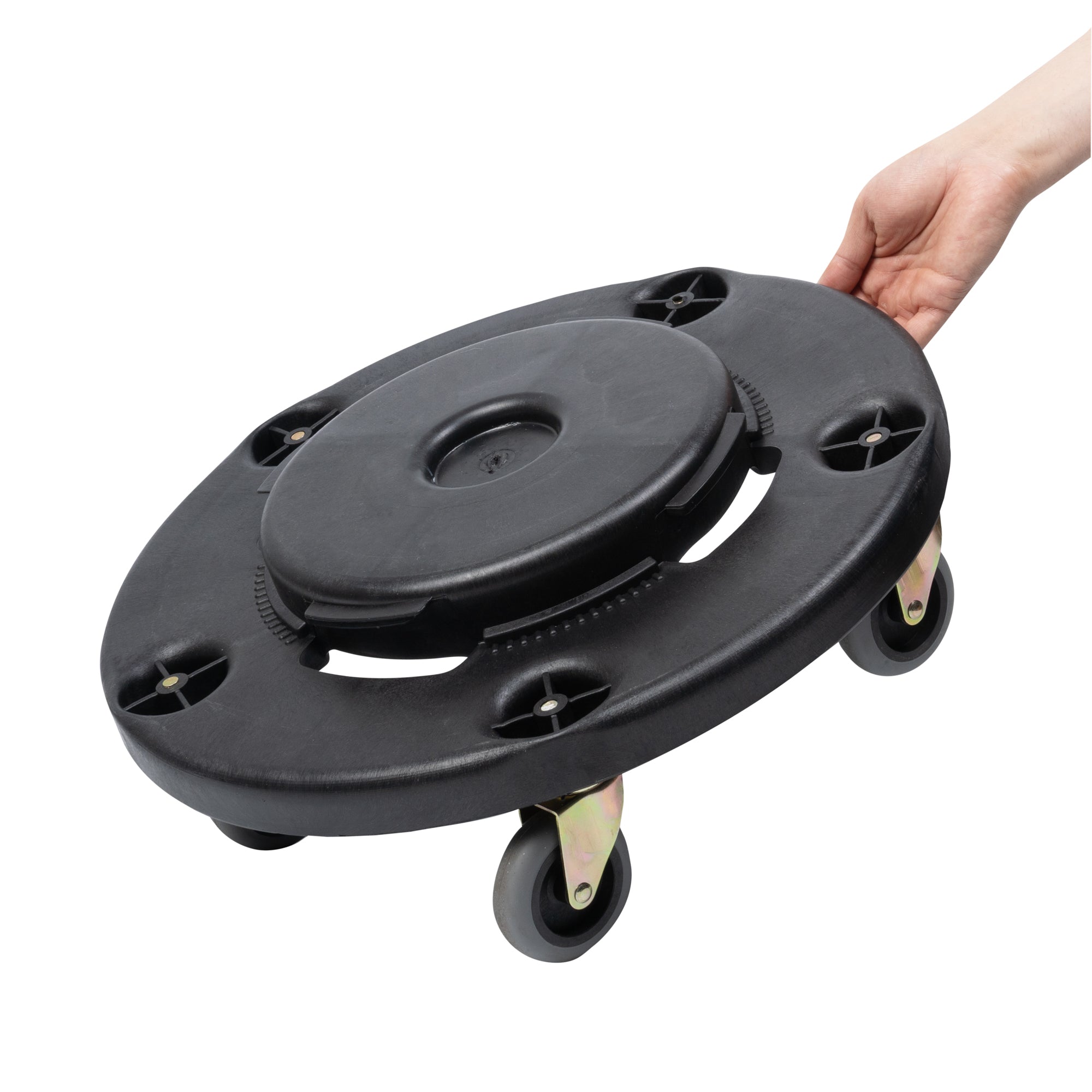 RW Clean Plastic Commercial Trash Can / Ingredient Bin Dolly - Fits 20, 32, 44 and 55 gal - 1 count box