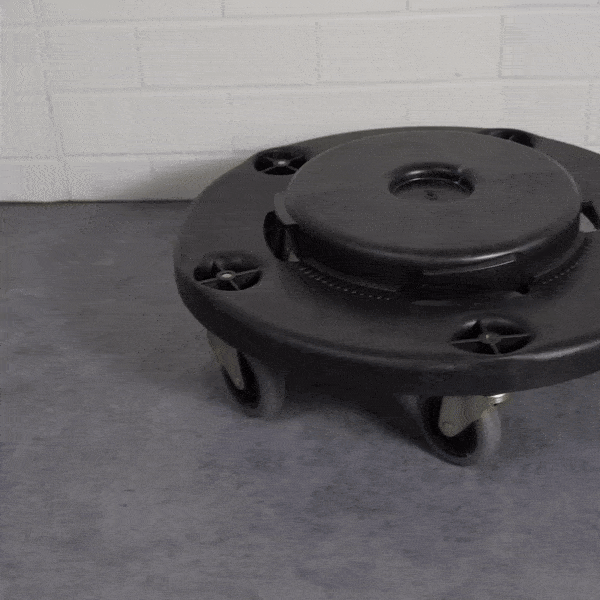 RW Clean Plastic Commercial Trash Can / Ingredient Bin Dolly - Fits 20, 32, 44 and 55 gal - 1 count box