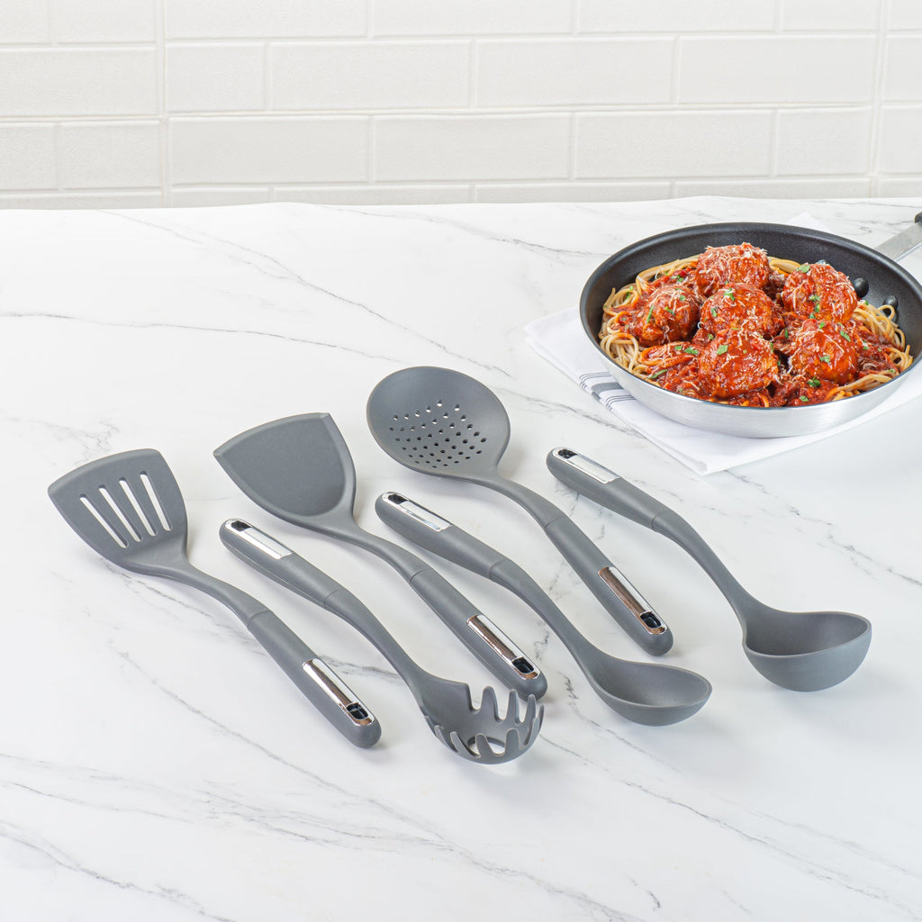 Met Lux Dark Gray Silicone Cooking Utensil Set - 6-Piece - 1 count box