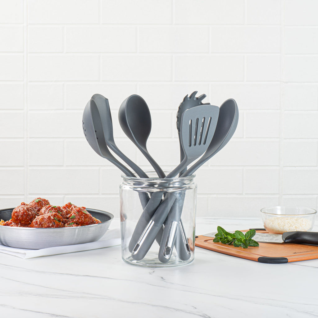 Met Lux Dark Gray Silicone Cooking Utensil Set - 6-Piece - 1 count box