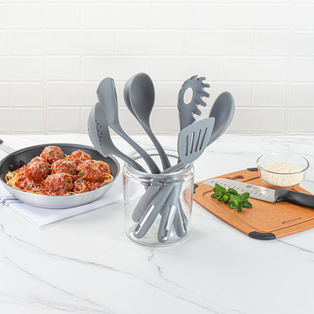 Met Lux Dark Gray Silicone Cooking Utensil Set - 6-Piece - 1 count box